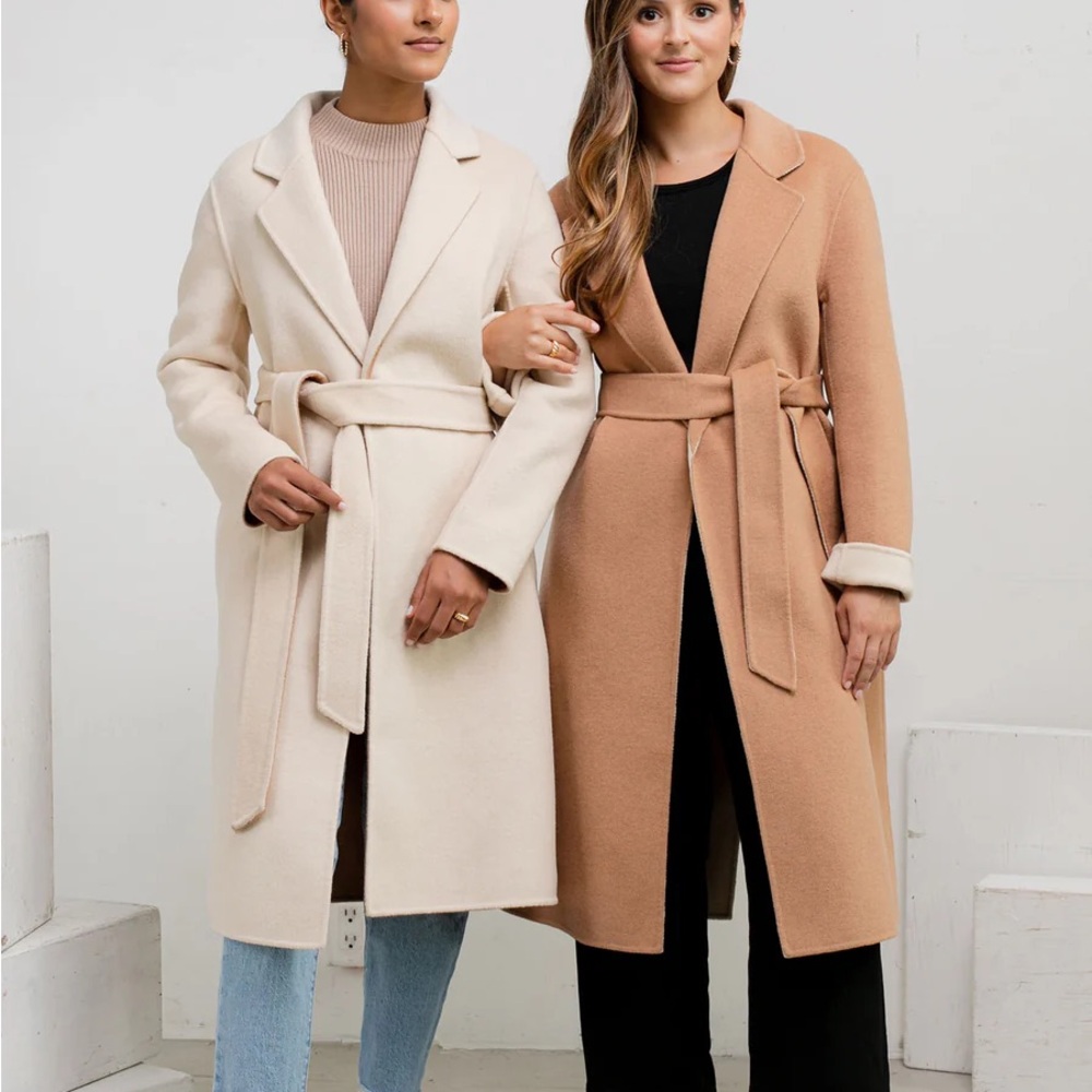 Edited Pieces Reversible Coat (Cream/Camel)